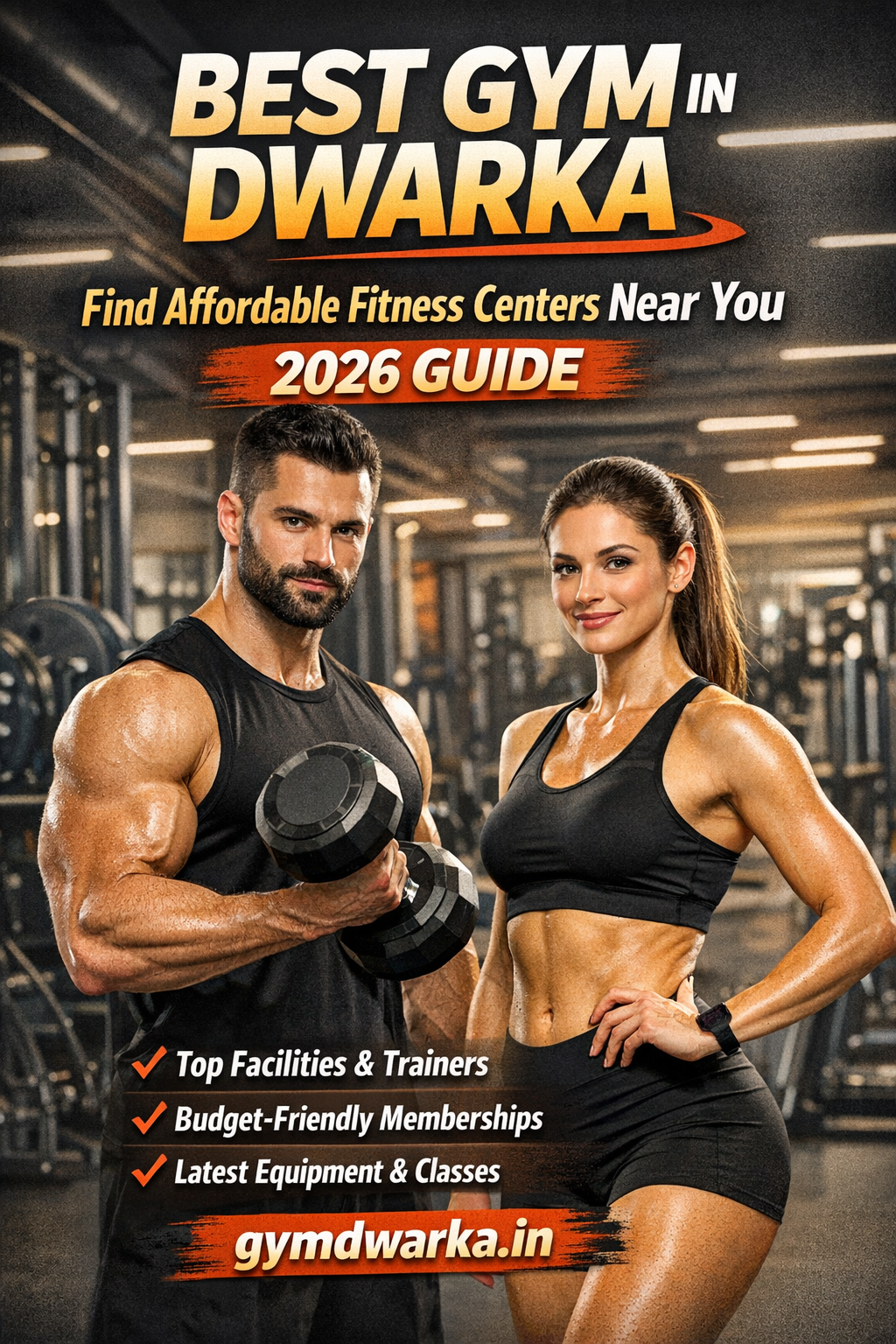 “Modern gym in Dwarka with advanced fitness equipment and trainers”